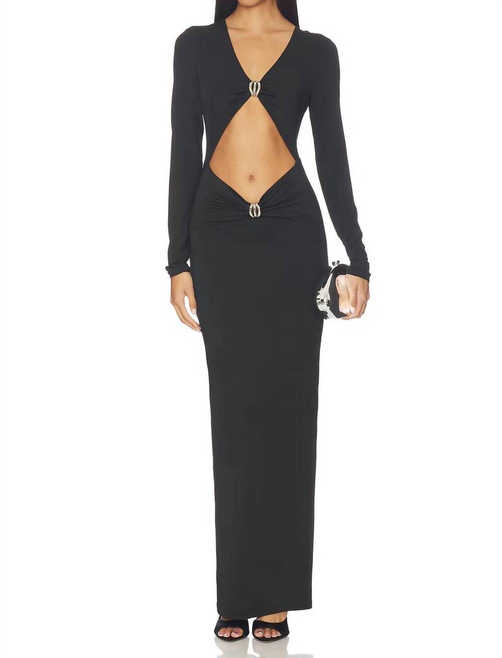 NEW SUPERDOWN arlowe maxi dress in black
